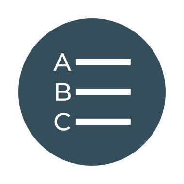 Biçimi Metin karakterlerinin renk düz simgesi