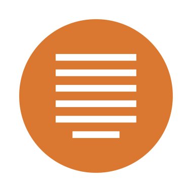 metni hizalama Glifler renk düz simgesi