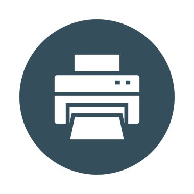 Yazıcı Glifler renk düz simgesi