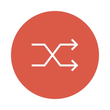 Rasgele Glifler renk düz simgesi