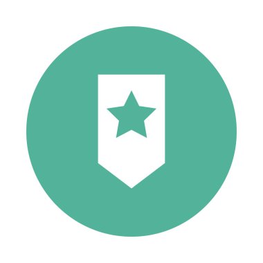 yıldız Glifler renk düz simgesi