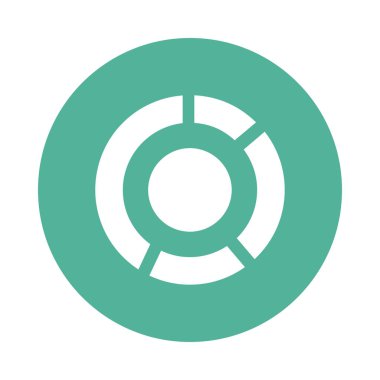 istatistik Glifler renk düz simgesi