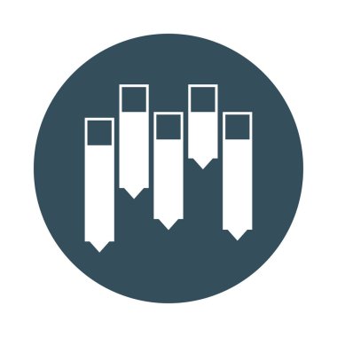 Grafik glifler renk düz simgesi