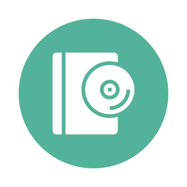 Eğitim Glifler renk düz simgesi