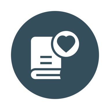  kalp kitap Glifler renk düz simgesi