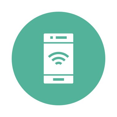 sinyal Glifler renk düz simgesi