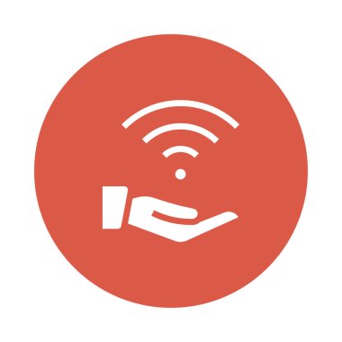 sinyal Glifler renk düz simgesi