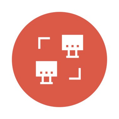 Glifler renk düz simgesi paylaşımı