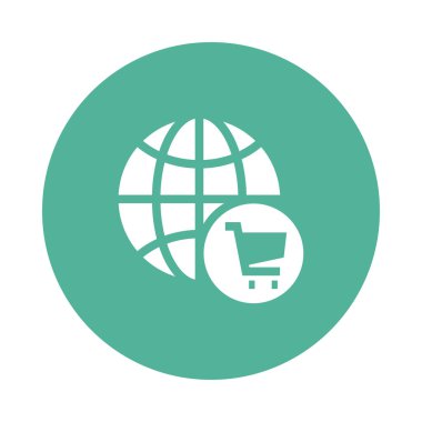 alışveriş Glifler renk düz simgesi