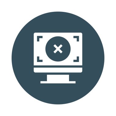 Glifler renk düz simgesi silmek