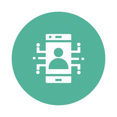 hesap Glifler renk düz simgesi