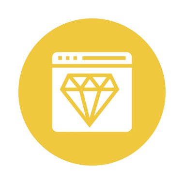 elmas Glifler renk düz simgesi