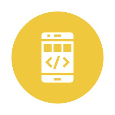 Glifler renk düz simgesi kodlama