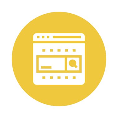 tarayıcı Glifler renk düz simgesi