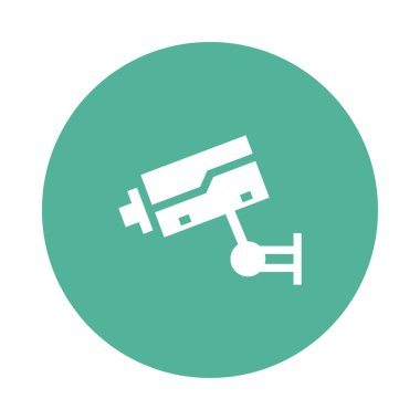 video Glifler renk düz simgesi