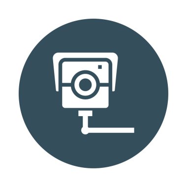 kamera Glifler renk düz simgesi