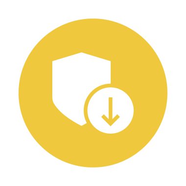 Güvenlik Glifler renk düz simgesi