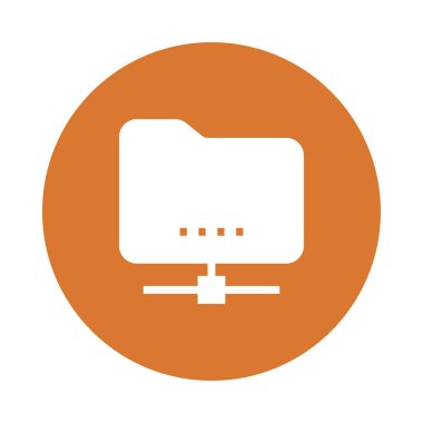 dosyalar sunucu Glifler renk düz simgesi