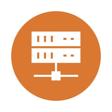 sunucu Glifler renk düz simgesi