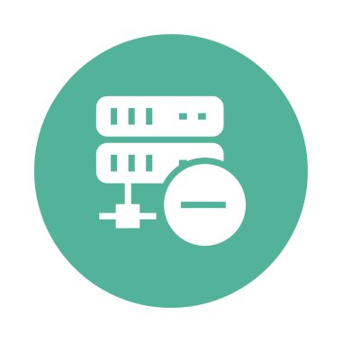 sunucu Glifler renk düz simgesi