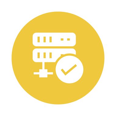 yapılan sunucu Glifler renk düz simgesi