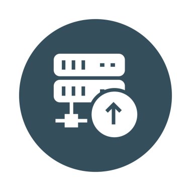 sunucu Glifler renk düz simgesi yükle