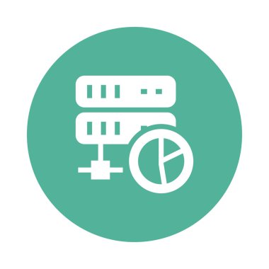 grafik sunucu Glifler renk düz simgesi