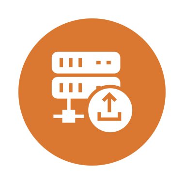 sunucu Glifler renk düz simgesi yükle