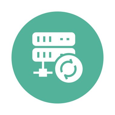 sunucu Glifler renk düz simgesi yeniden