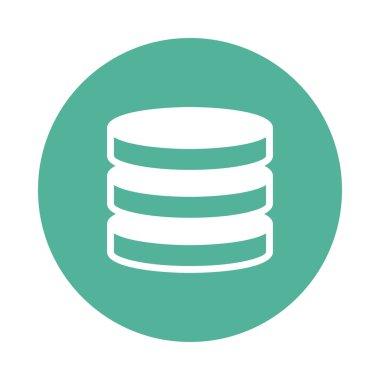 veri Glifler renk düz simgesi