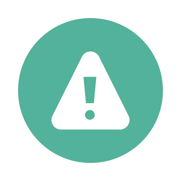 Glifos Alerta Color Icono Plano — Vector de stock