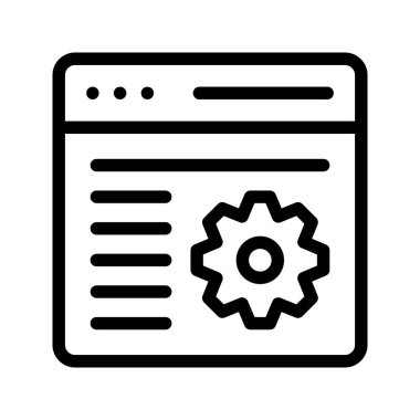 tarayıcı ayar satırı vektör simgesi