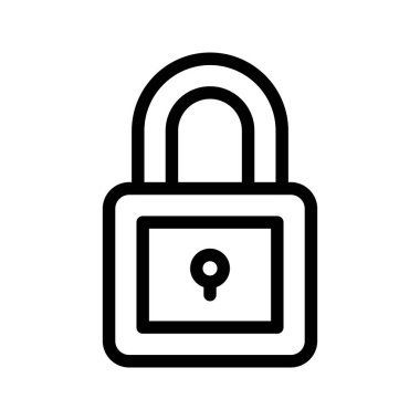 Güvenlik kilidi satırı vektör simgesi