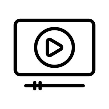 Çokluortam çizgi vektör simgesi