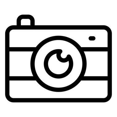 dijital fotoğraf makinesi satırı vektör simgesi