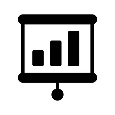 rapor yönetim kurulu glif vektör simgesi