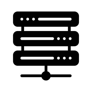 sunucu paylaşımı glif vektör simgesi