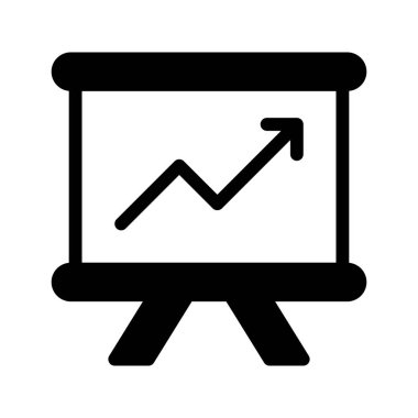 Analiz glif vektör simgesi