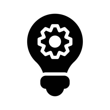 blub ayarı glif vektör simgesi