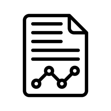 Finans raporu satırı vektör simgesi