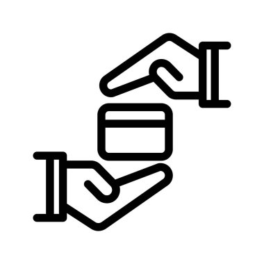 Kart koruma satırı vektör simgesi