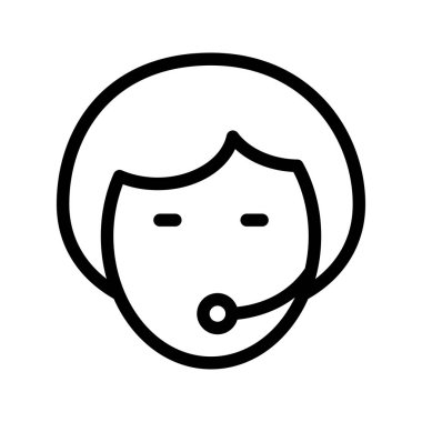 Destek hattı vektör simgesi