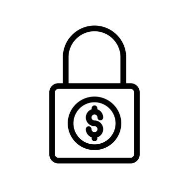 Ödeme güvenli hat vektör simgesi
