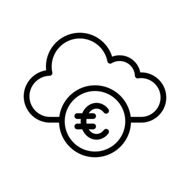 bulut ödeme satırı vektör simgesi