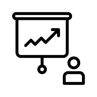 sunum satırı vektör simgesi