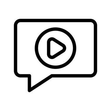 Görüntülü sohbet hattı vektör simgesi