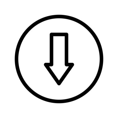 ok download satırı vektör simgesi