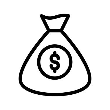 ödeme çanta satırı vektör simgesi