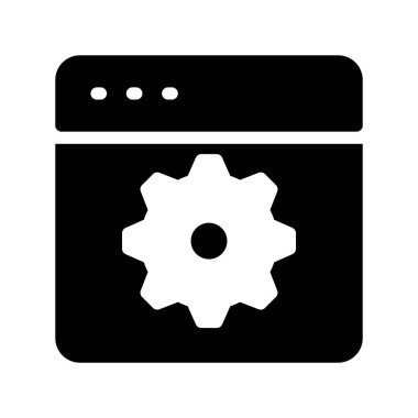 tarayıcı yapılandırma Glifler vektör simgesi