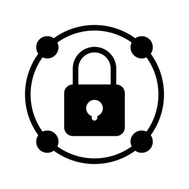 Paylaşım kilit Glifler vektör simgesi